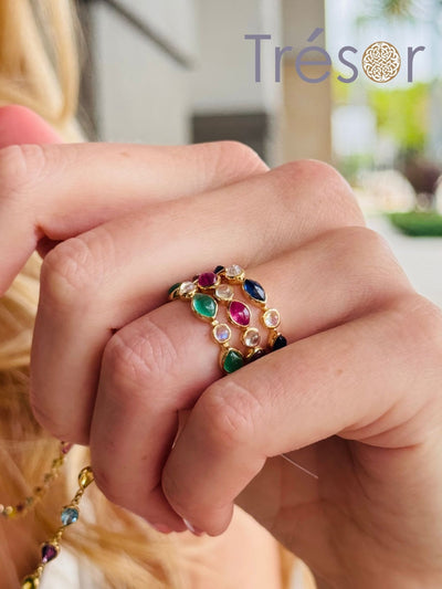 Gemstone Ring In 18K Yellow Gold