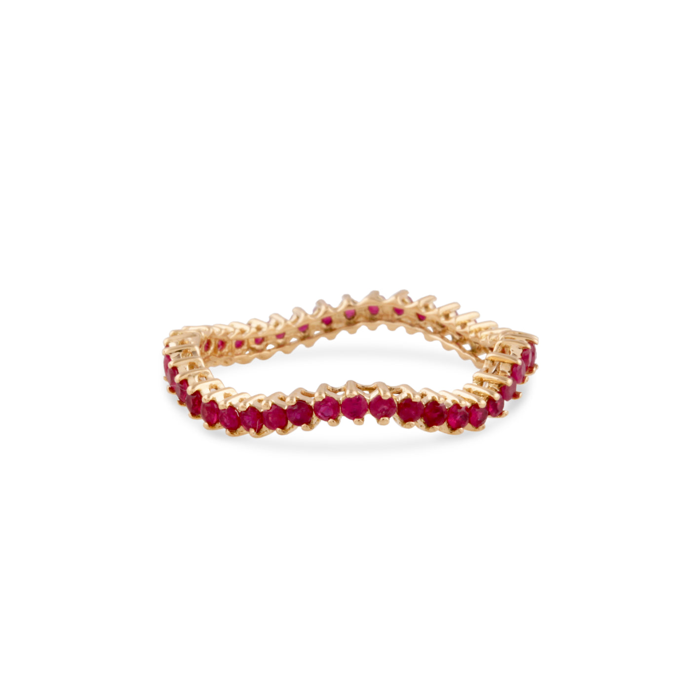 Ruby Round Ring In 18K Yellow Gold