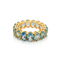 Gemstone Oval Ring In 18K Yellow Gold - Tresor Collection