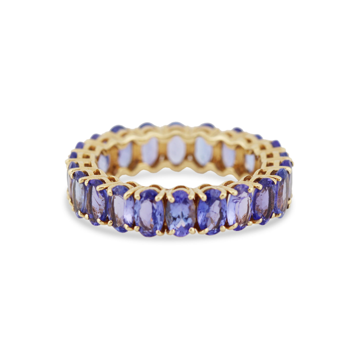 Gemstone Oval Ring In 18K Yellow Gold