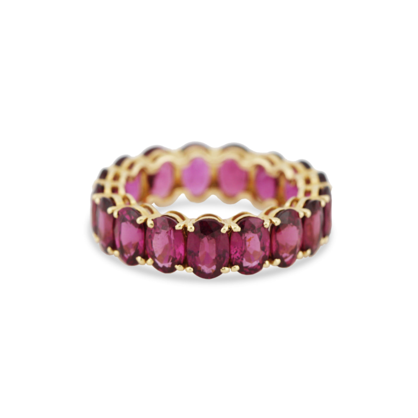 Gemstone Oval Ring In 18K Yellow Gold