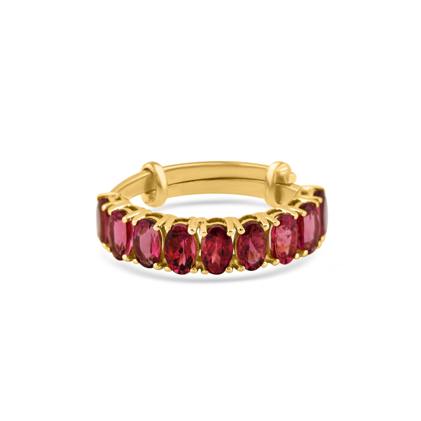 18K gold Pink Tourmaline oval ring – luxury handcrafted jewelry by Tresor Collection