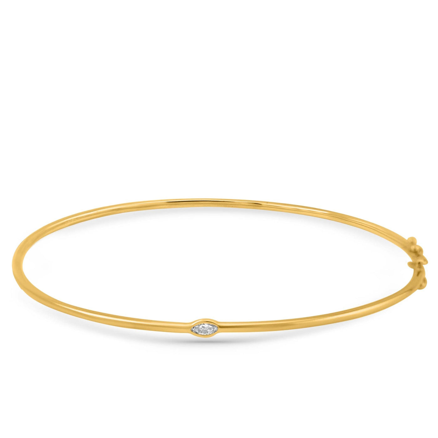 Diamond Marquise Bangle In 18K Yellow Gold