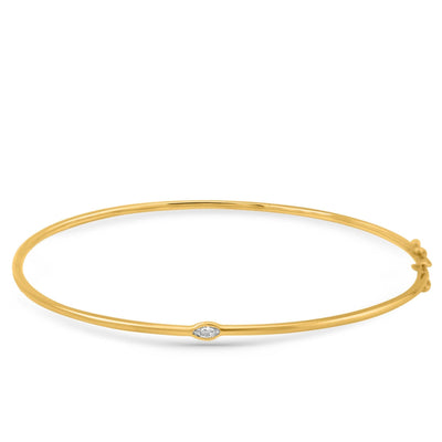 18K gold diamond marquise bracelet – elegant handcrafted fine jewelry