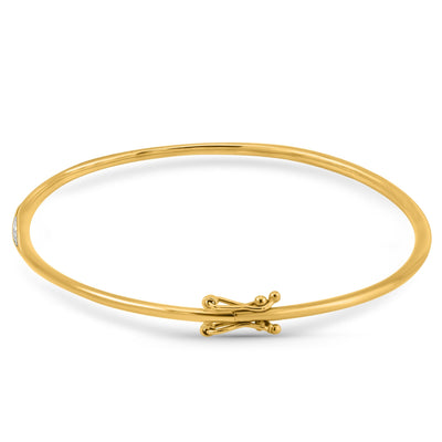 Diamond Marquise Bangle In 18K Yellow Gold