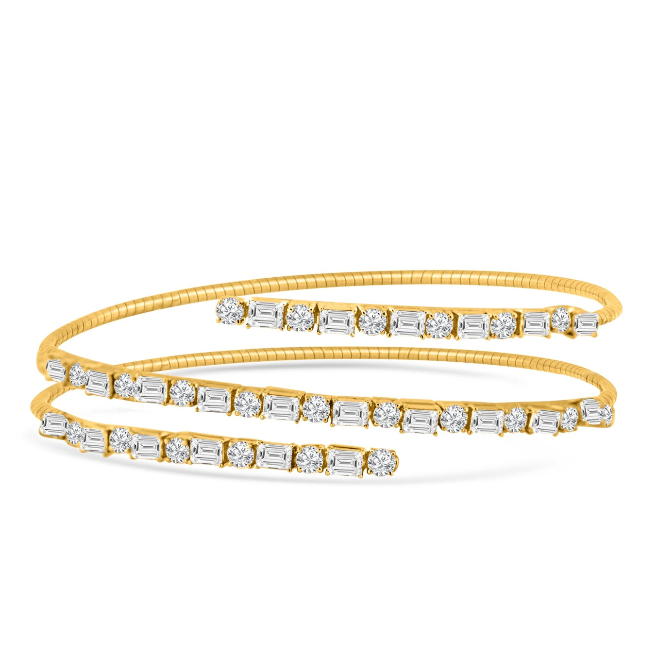 18K gold round diamond bracelet – handcrafted bridal jewelry