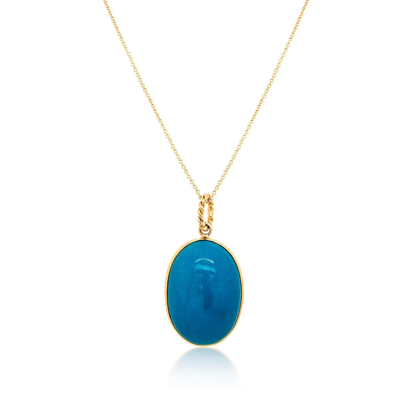 18K Gold Turquoise Pendant – Designer Fine Jewelry by Tresor Collection