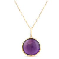Gemstone Round Pendant In 18K Yellow Gold - Tresor Collection