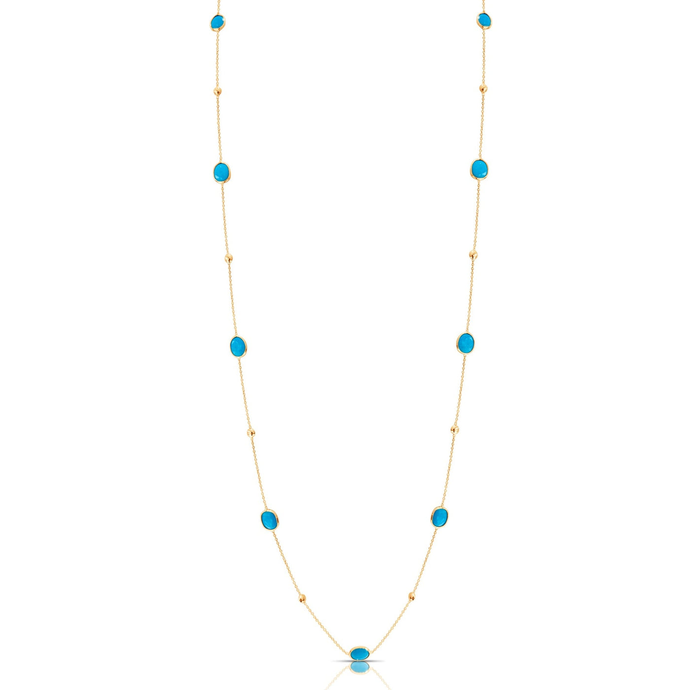 18K Gold Turquoise Necklace by Tresor Collection