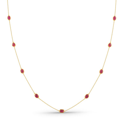 18K gold Ruby necklace – handcrafted fine jewelry by Tresor Collection