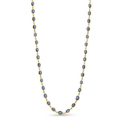 18K gold oval tanzanite necklace – luxury fine jewelry