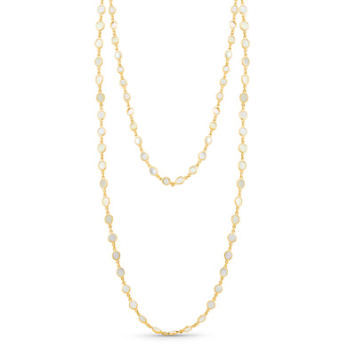 Mother Of Pearl Unshape Necklace In 18K Yellow Gold