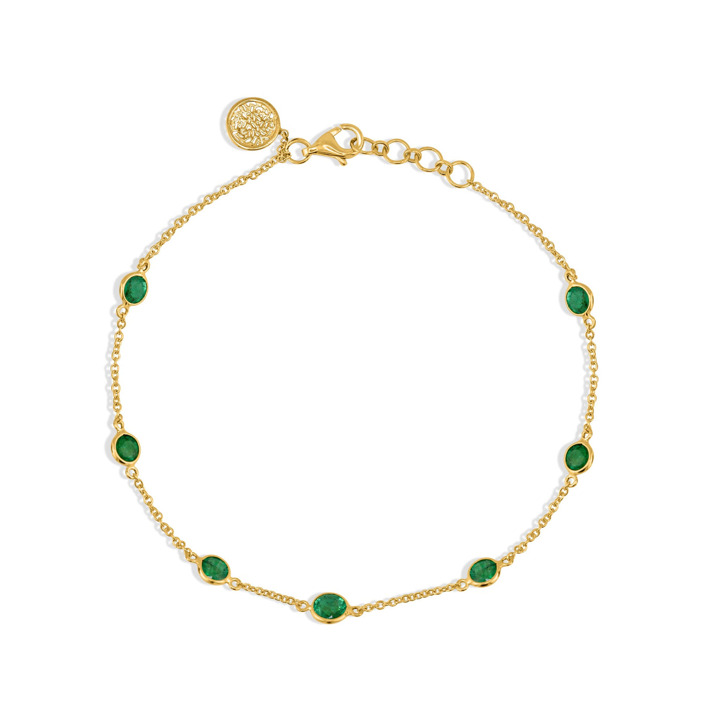 18K Gold Emerald bracelet – designer fine jewelry