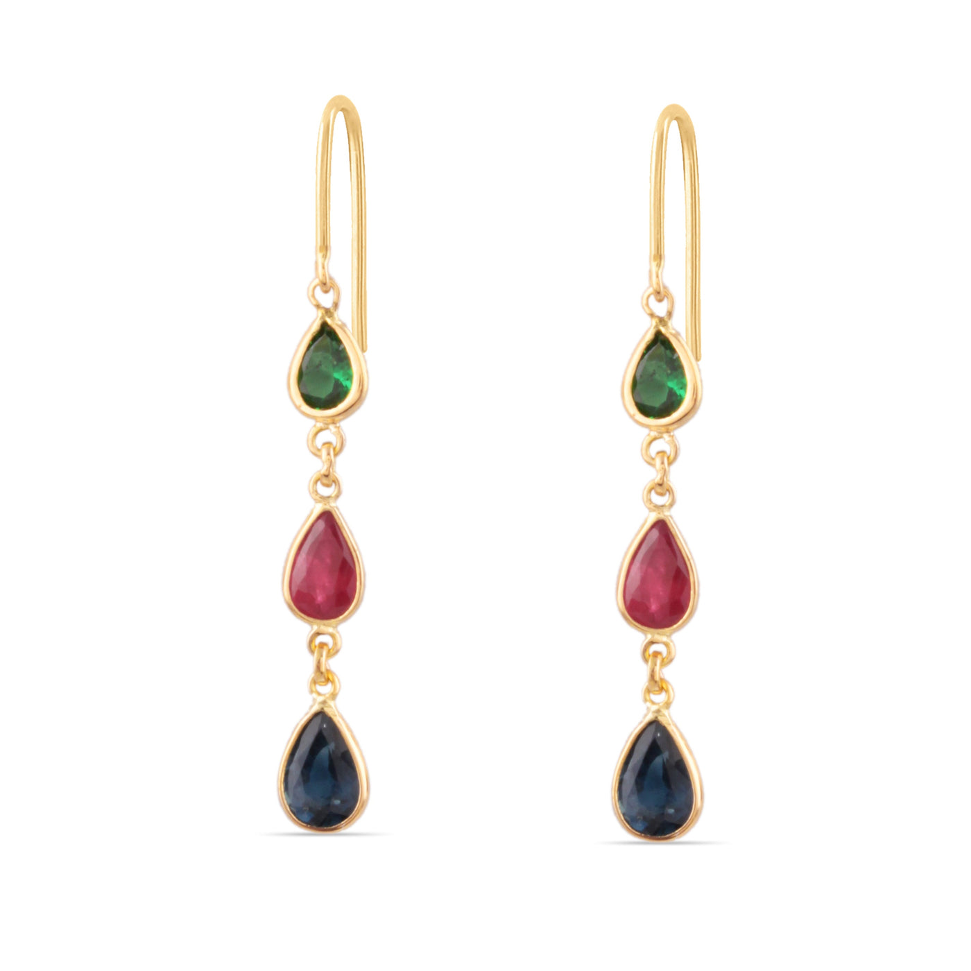 /18k-gold-emerald-ruby-sapphire-earrings