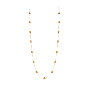 18K Gold Citrine Necklace by Tresor Collection