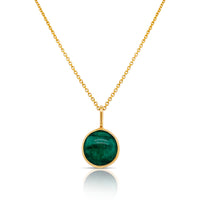 Gemstone Round Pendant In 18K Yellow Gold - Tresor Collection