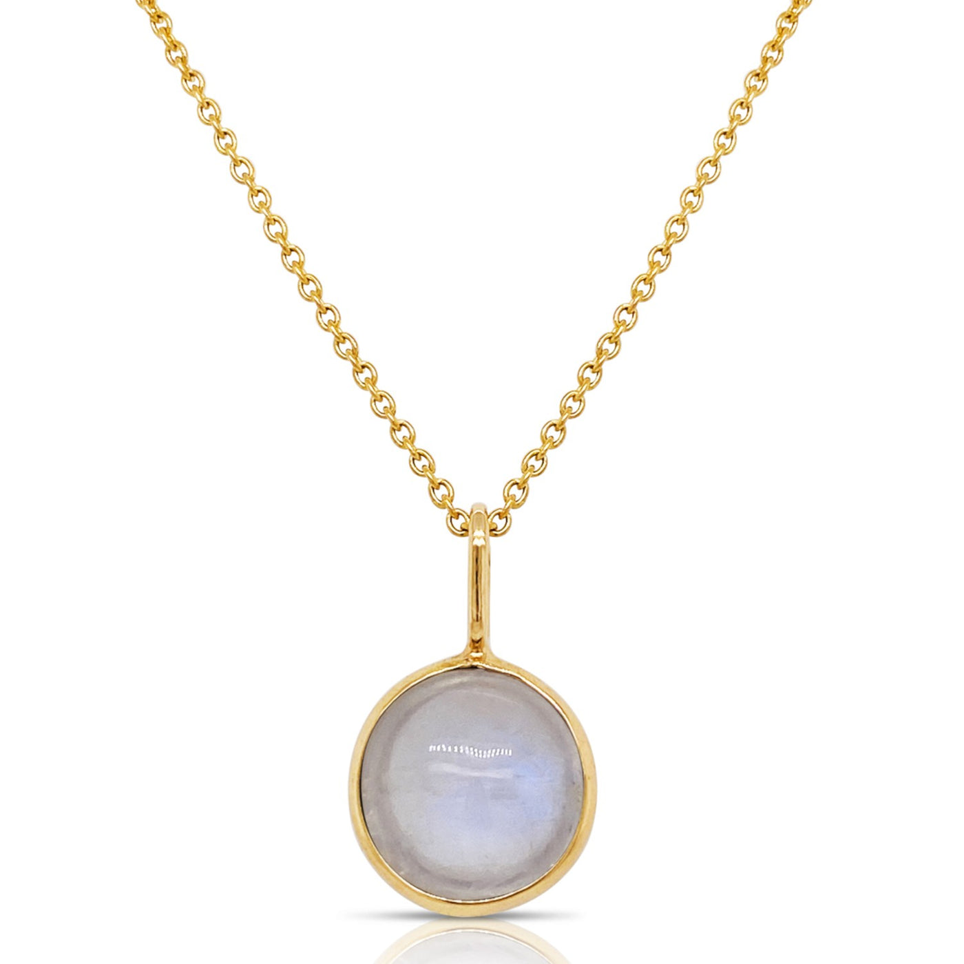 Gemstone Round Pendant In 18K Yellow Gold