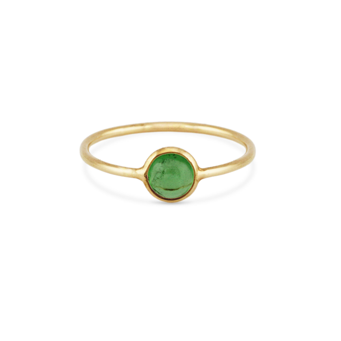 Gemstone Round Ring In 18K Yellow Gold