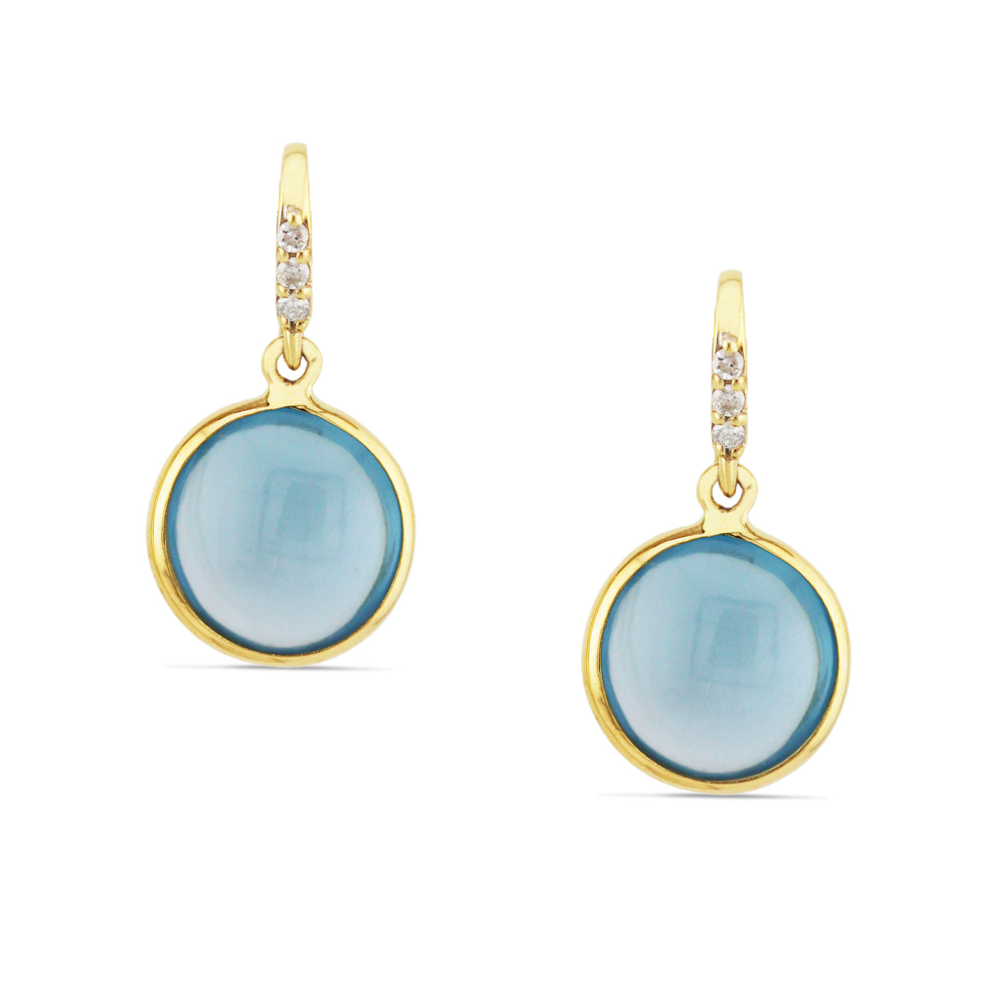 Gemstone & Diamond Earring In 18K Yellow Gold