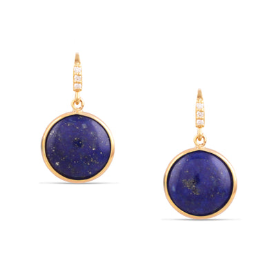 Gemstone & Diamond Earring In 18K Yellow Gold