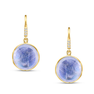 Gemstone & Diamond Earring In 18K Yellow Gold