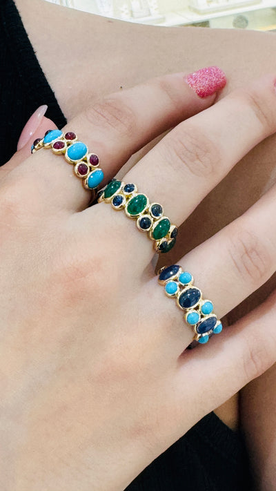 Gemstone Ring In 18K Yellow Gold