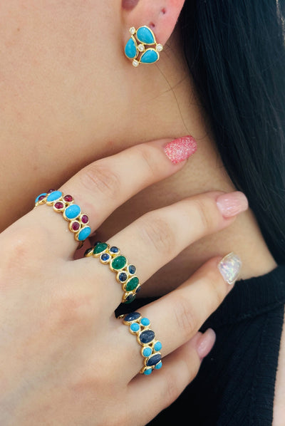 Gemstone Ring In 18K Yellow Gold