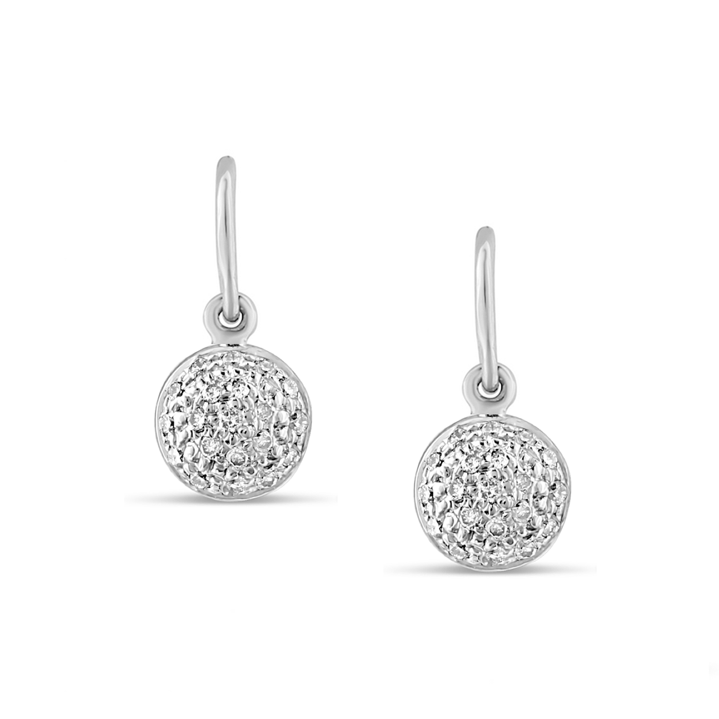 Diamond Lente Earring In 18K Gold