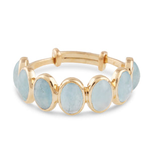 Gemstone Oval Ring In 18K Yellow Gold - Tresor Collection