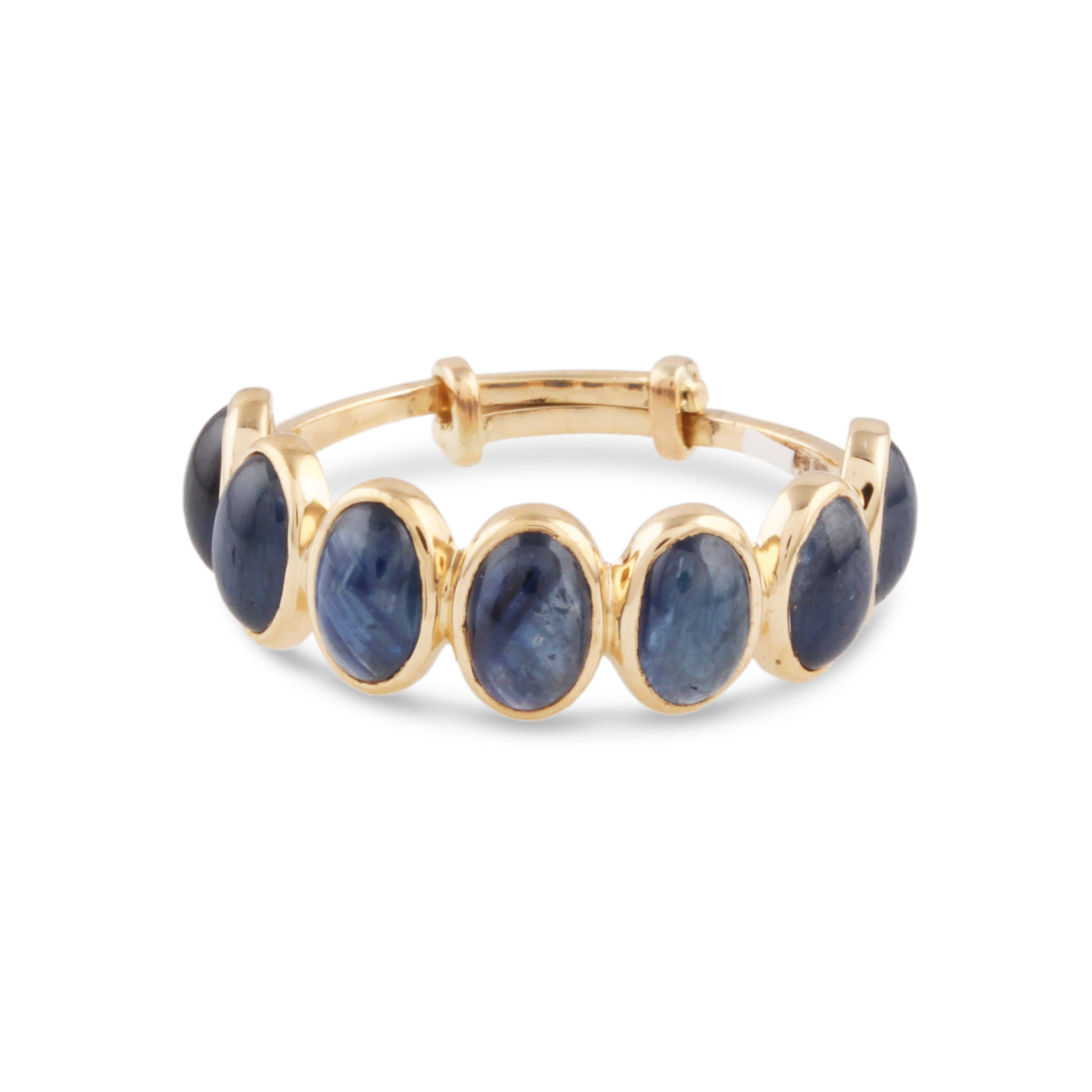 Gemstone Oval Ring In 18K Yellow Gold