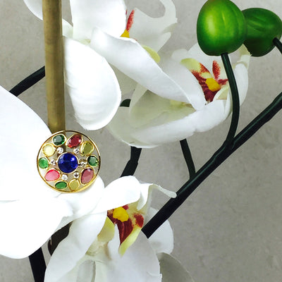 18K Yellow Gold Multicolor Gemstone Ring – Contemporary Fine Jewelry | Tresor