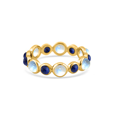 Gemstone Round Ring In 18K Yellow Gold