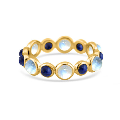 Gemstone Round Ring In 18K Yellow Gold