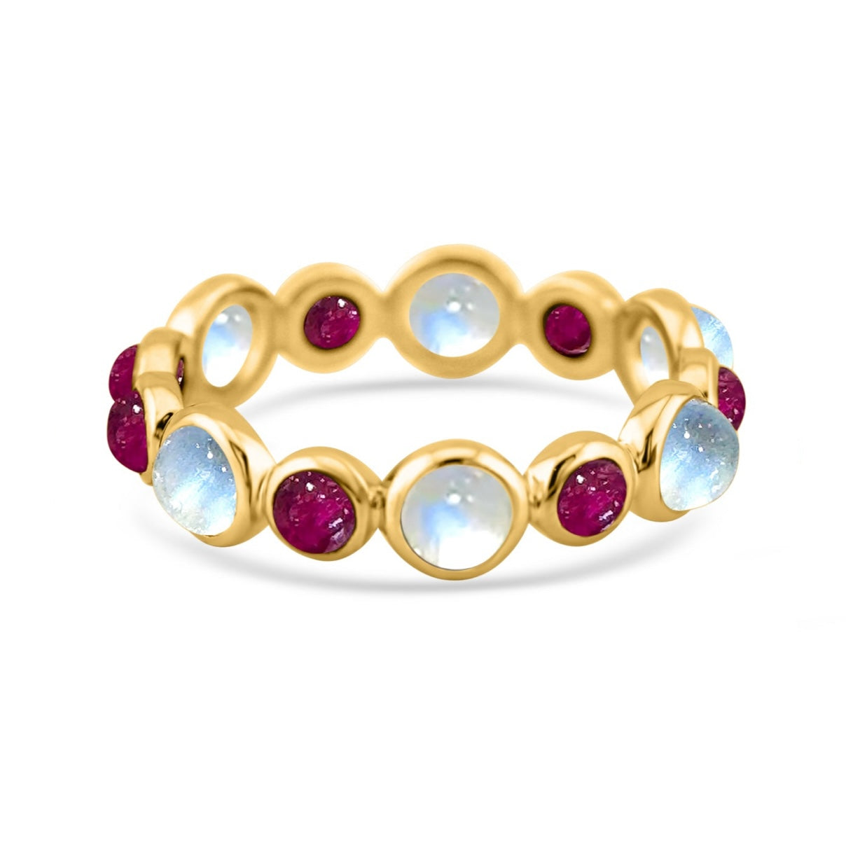Gemstone Round Ring In 18K Yellow Gold