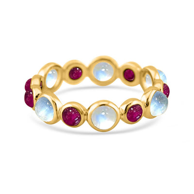 Gemstone Round Ring In 18K Yellow Gold