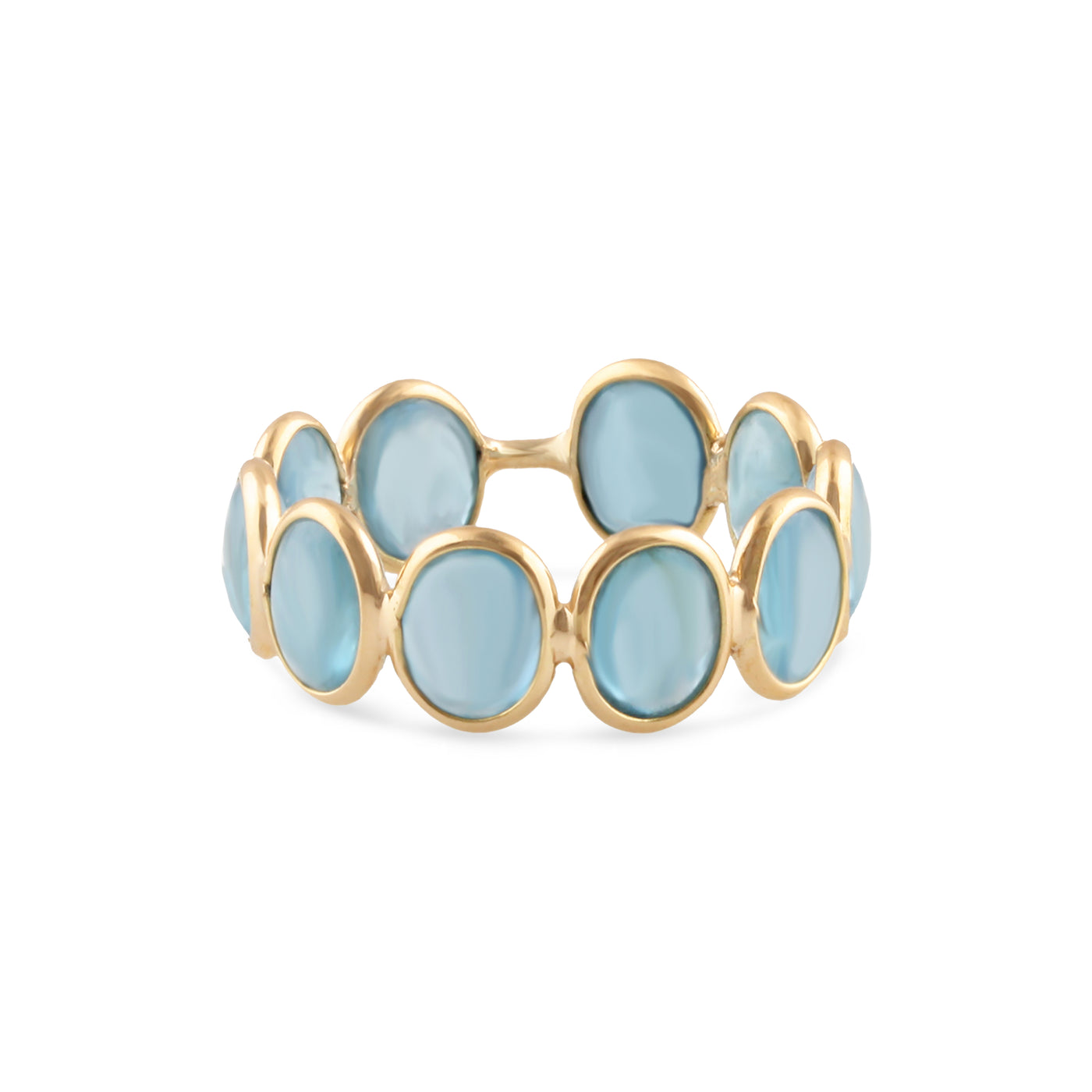 Gemstone Oval Ring In 18K Yellow Gold