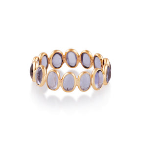 Gemstone Oval Ring In 18K Yellow Gold