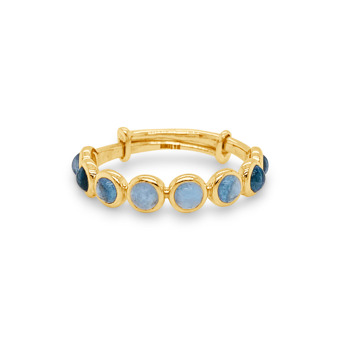 Gemstone Round Ring In 18K Yellow Gold