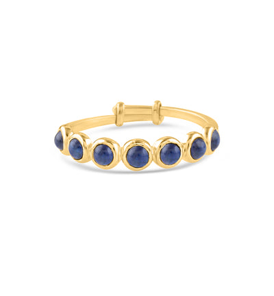 Gemstone Round Ring In 18K Yellow Gold