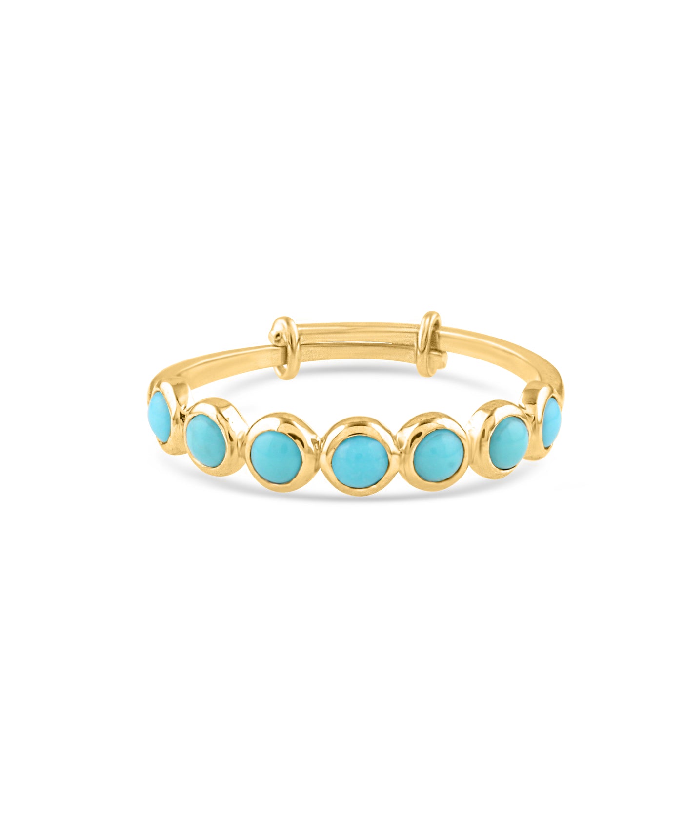 Gemstone Round Ring In 18K Yellow Gold