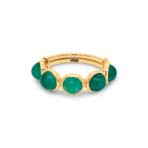 Gemstone Round Ring In 18K Yellow Gold - Tresor Collection