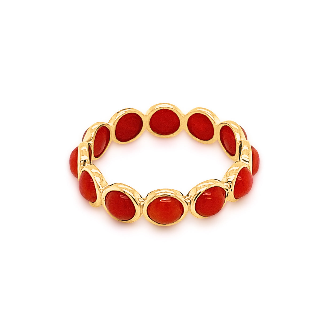 Gemstone Round Ring In 18K Yellow Gold