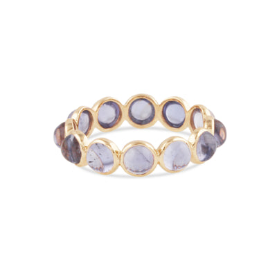 Gemstone Round Ring In 18K Yellow Gold