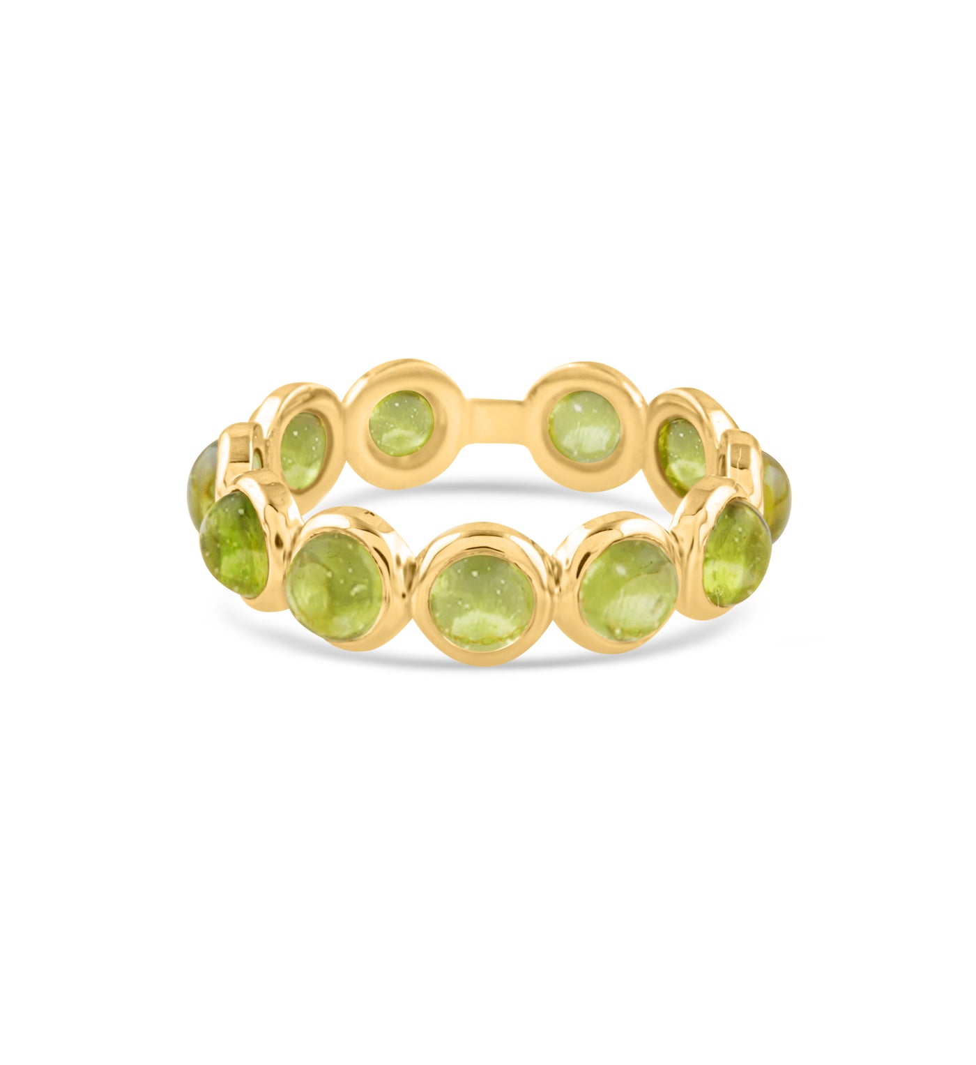 Gemstone Round Ring In 18K Yellow Gold