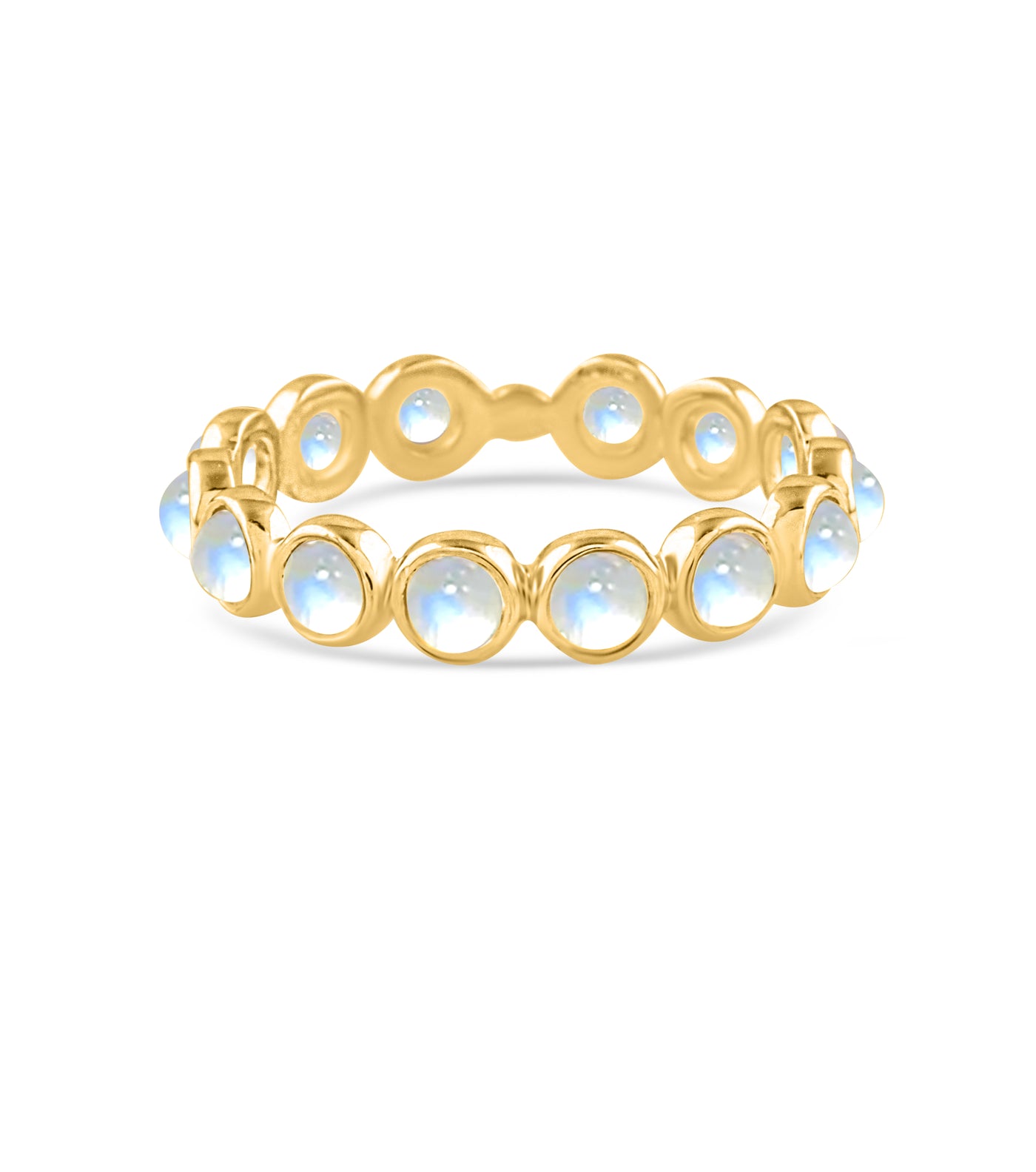 Gemstone Round Ring In 18K Yellow Gold