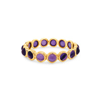 Gemstone Round Ring In 18K Yellow Gold - Tresor Collection