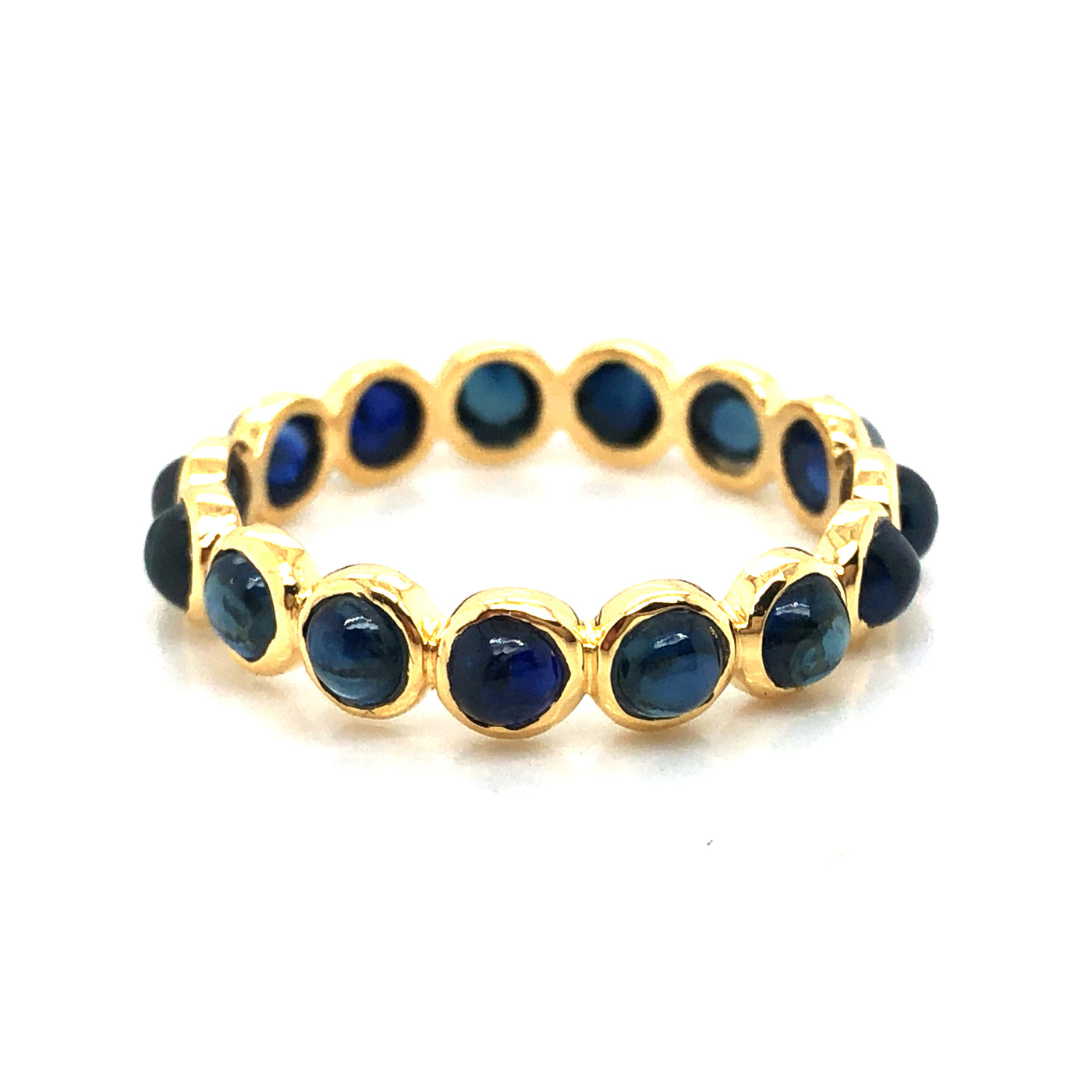 Gemstone Round Ring In 18K Yellow Gold