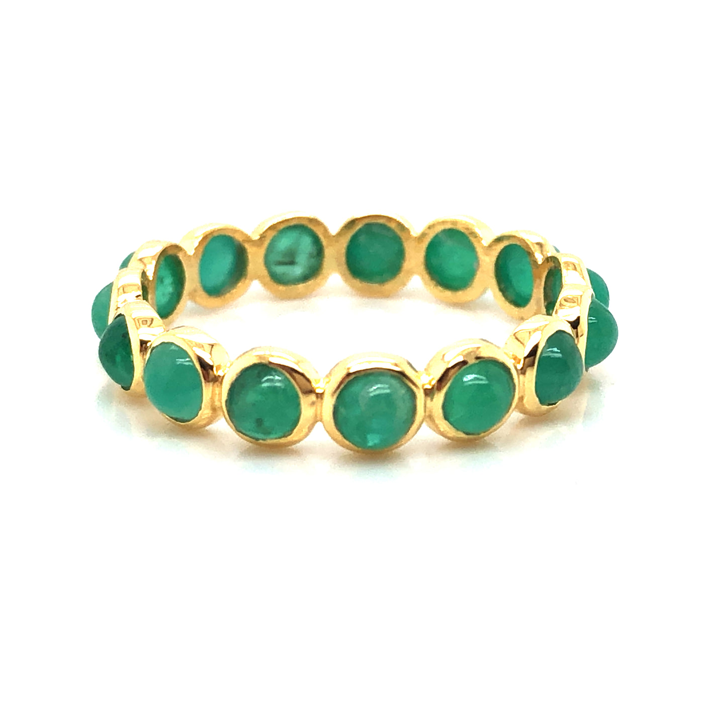 Gemstone Round Ring In 18K Yellow Gold