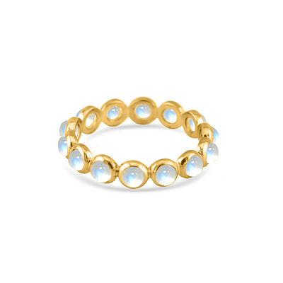 Gemstone Round Ring In 18K Yellow Gold