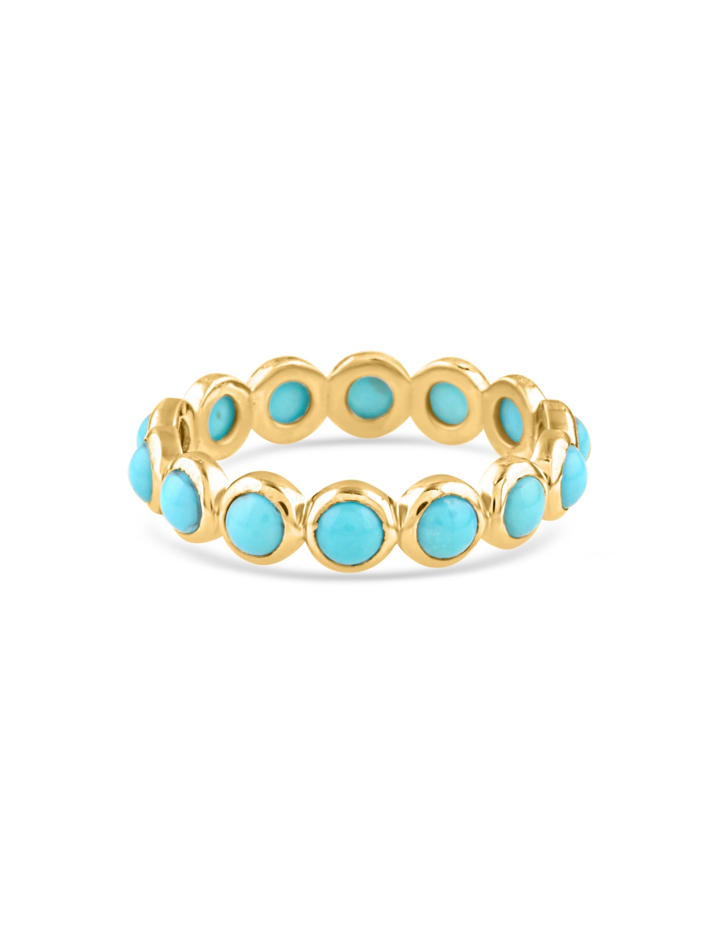 Gemstone Round Ring In 18K Yellow Gold